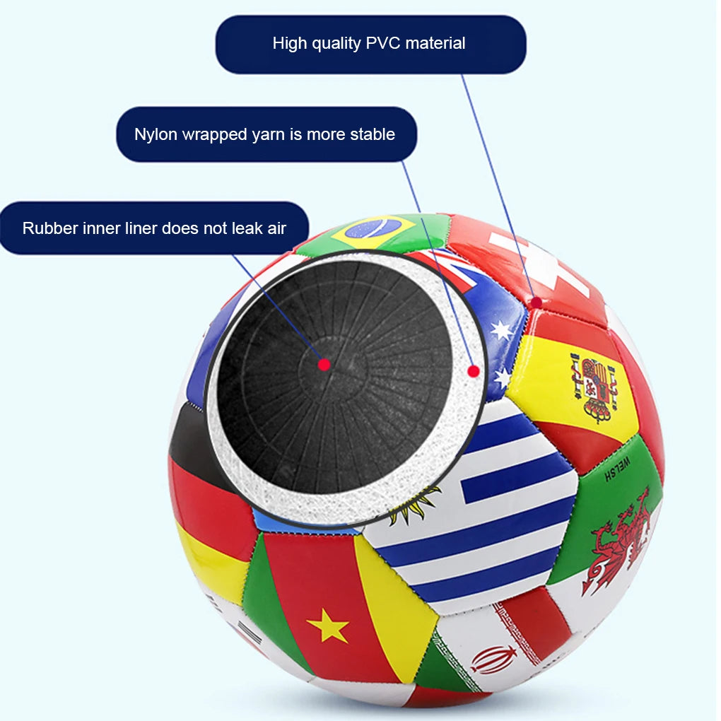 Flag Printed Soccer Official Ball