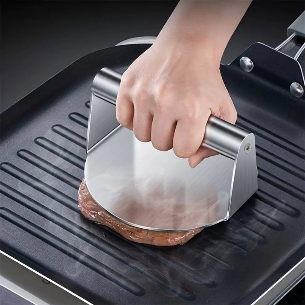 Grill Press Stainless Steel Smash Burger Press