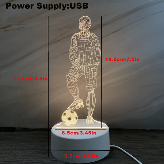 3D Football Player LED Table Lamp