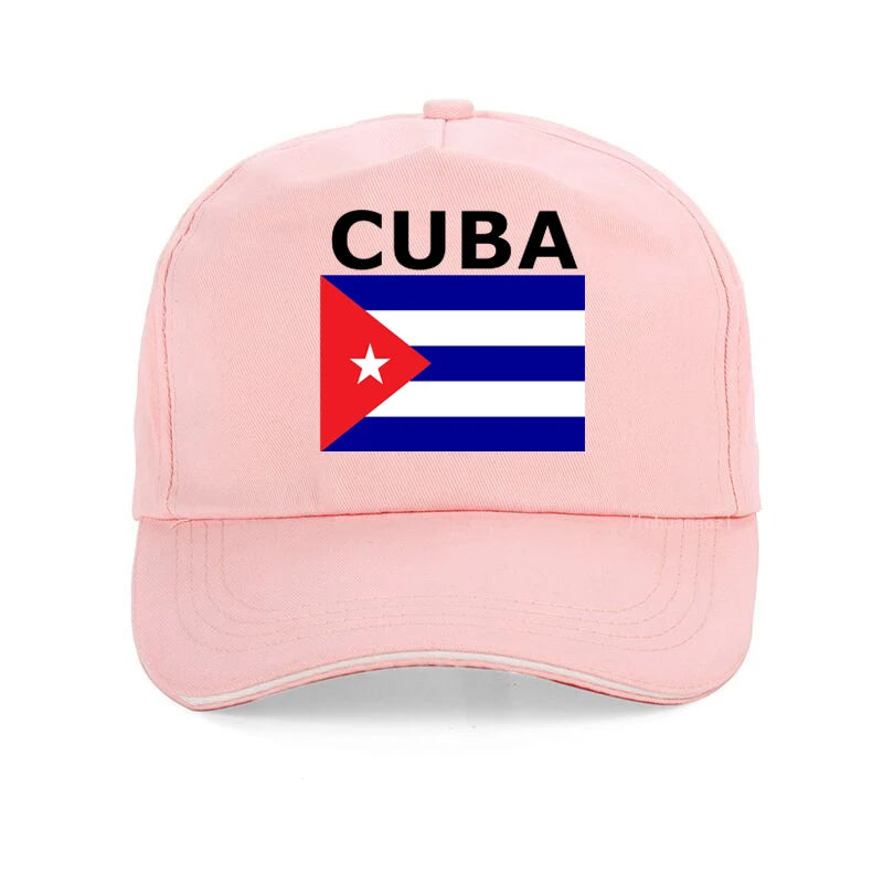 Cuba Unisex Washed Cotton Vintage Baseball Cap