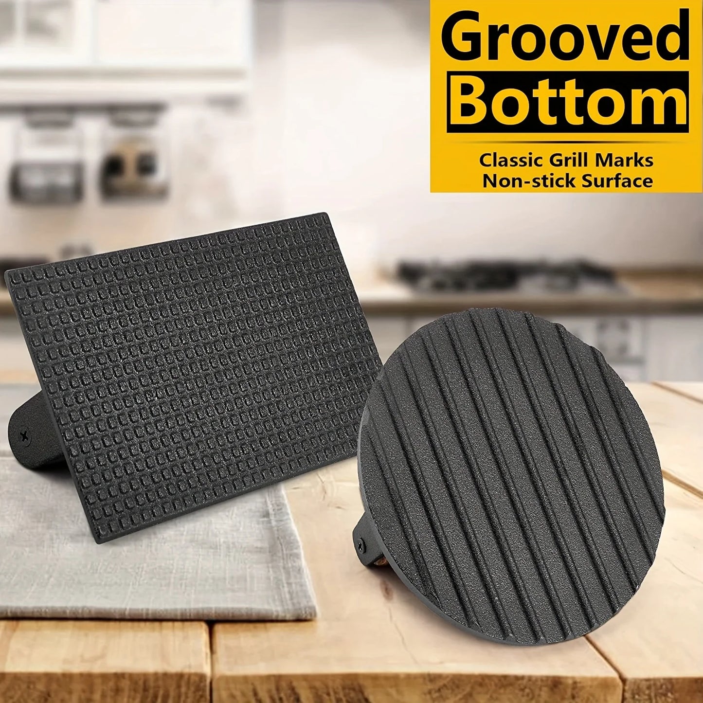 Heavy Duty Cast Iron Burger Press