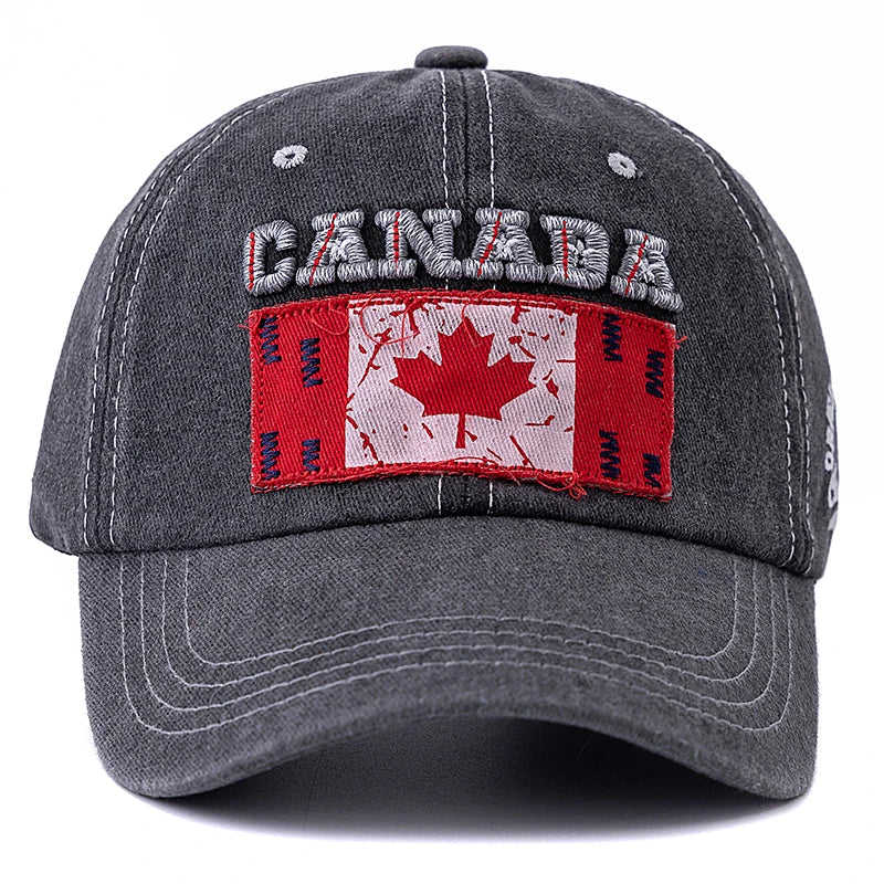 Canada Unisex Washed Cotton Vintage Baseball Cap