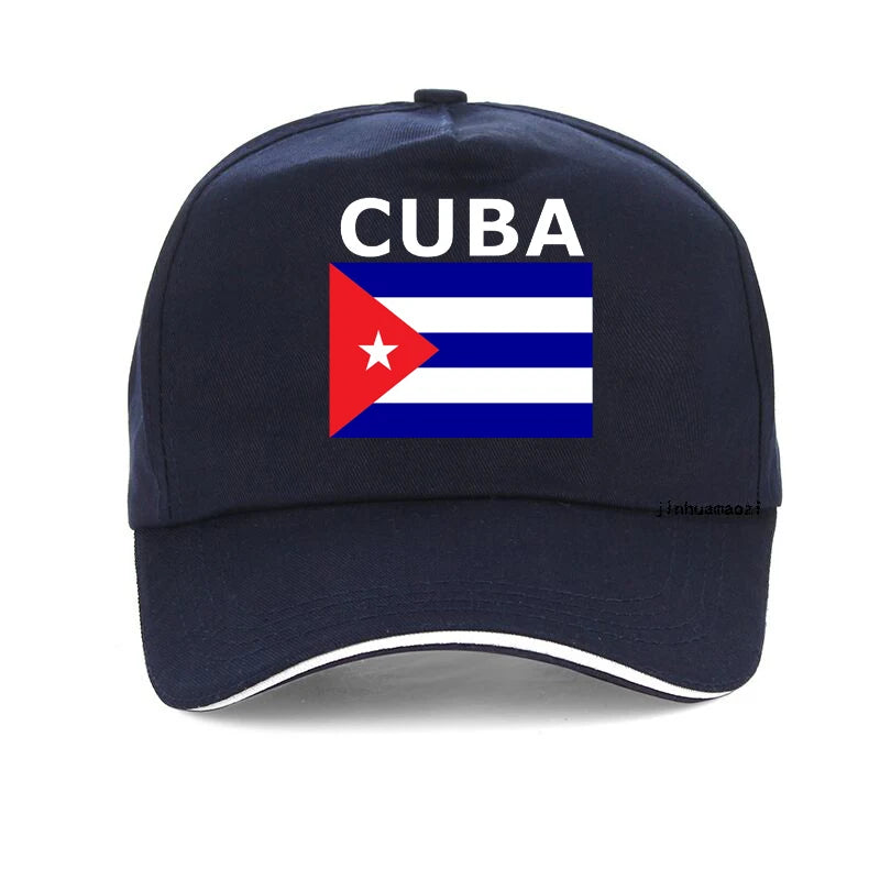 Cuba Unisex Washed Cotton Vintage Baseball Cap