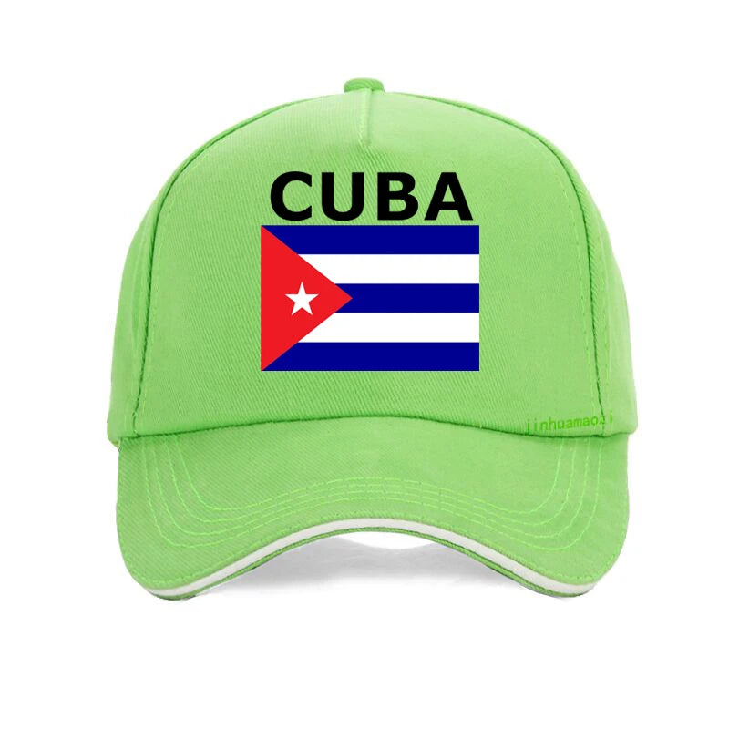 Cuba Unisex Washed Cotton Vintage Baseball Cap