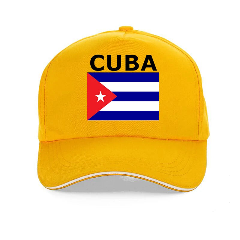 Cuba Unisex Washed Cotton Vintage Baseball Cap