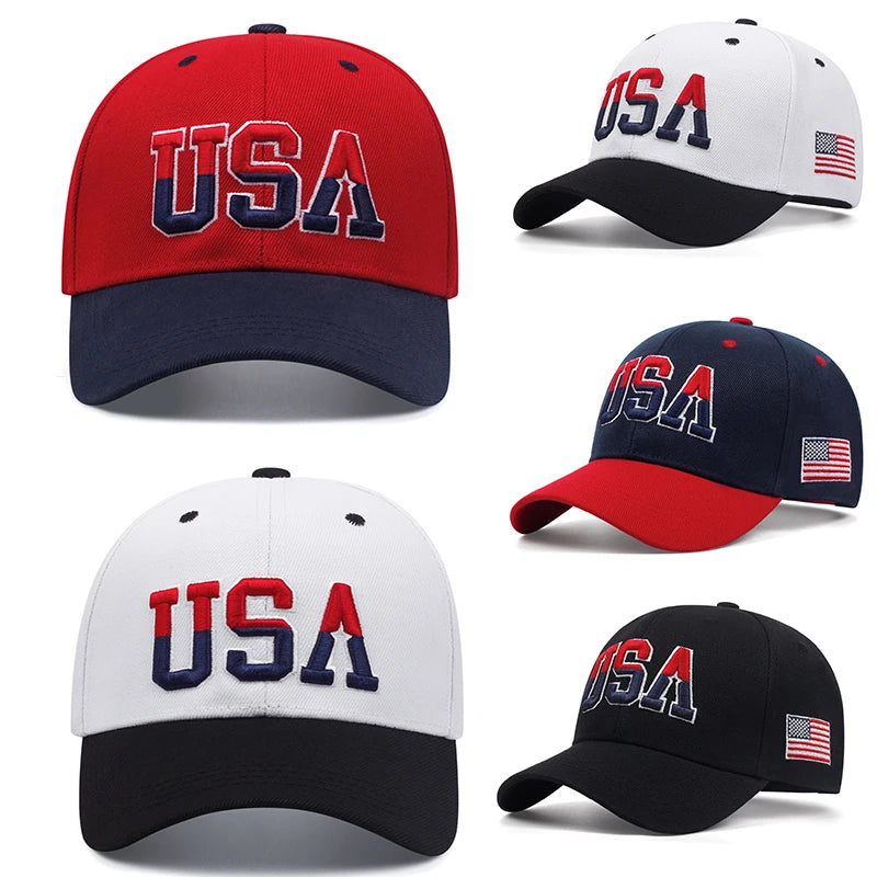 USA Side Flag Streetwear Unisex Baseball Hat