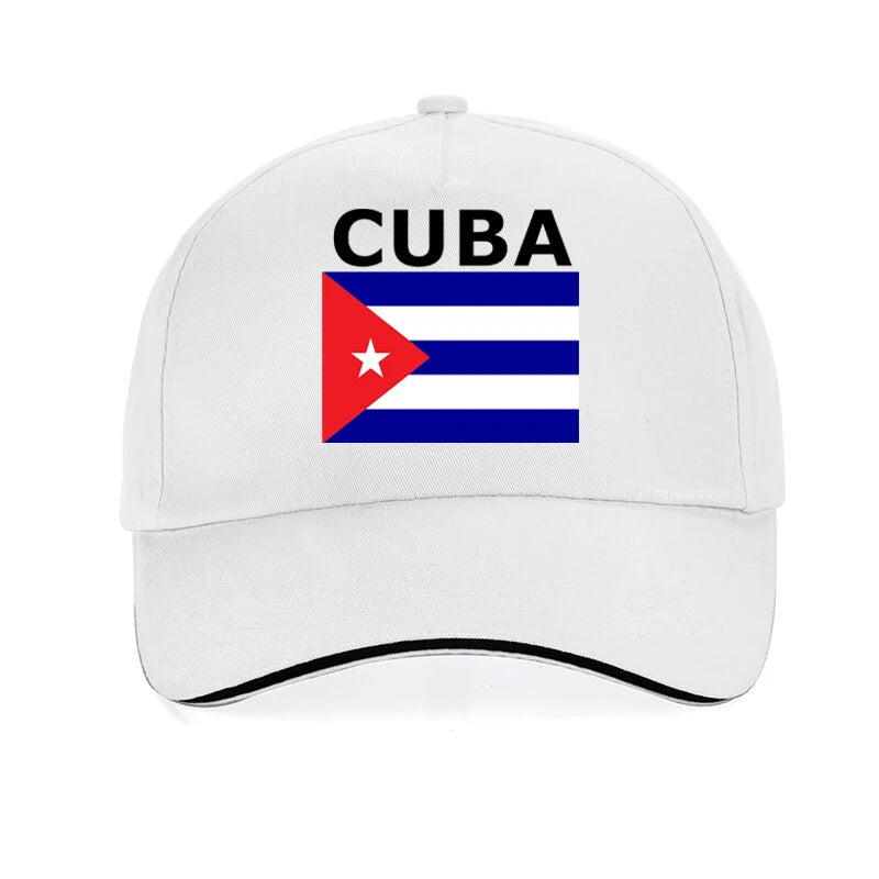 Cuba Unisex Washed Cotton Vintage Baseball Cap