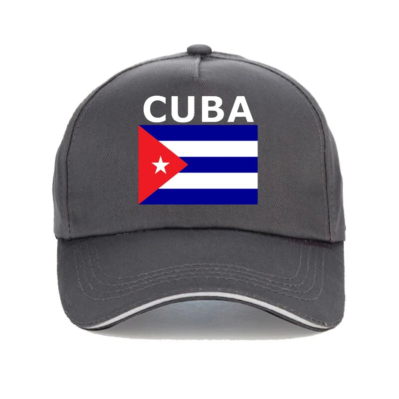 Cuba Unisex Washed Cotton Vintage Baseball Cap