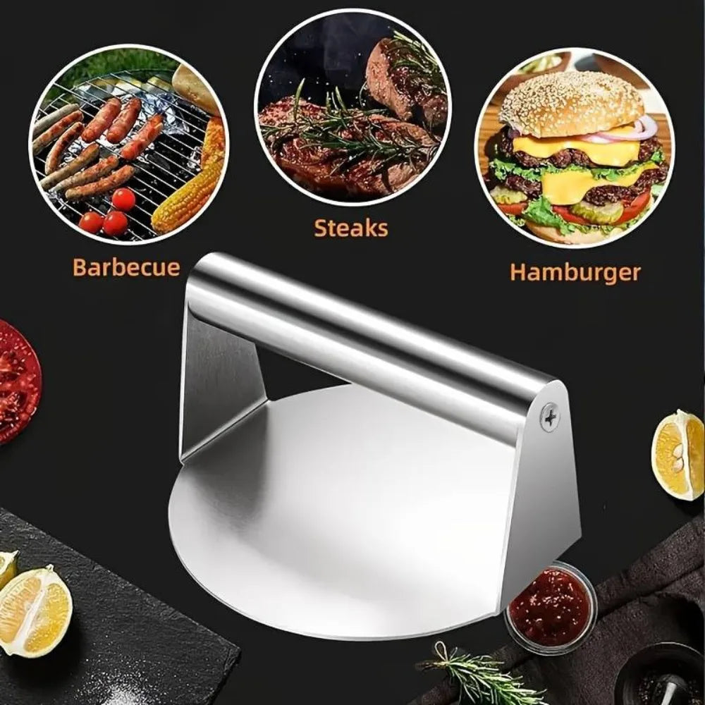 Grill Press Stainless Steel Smash Burger Press