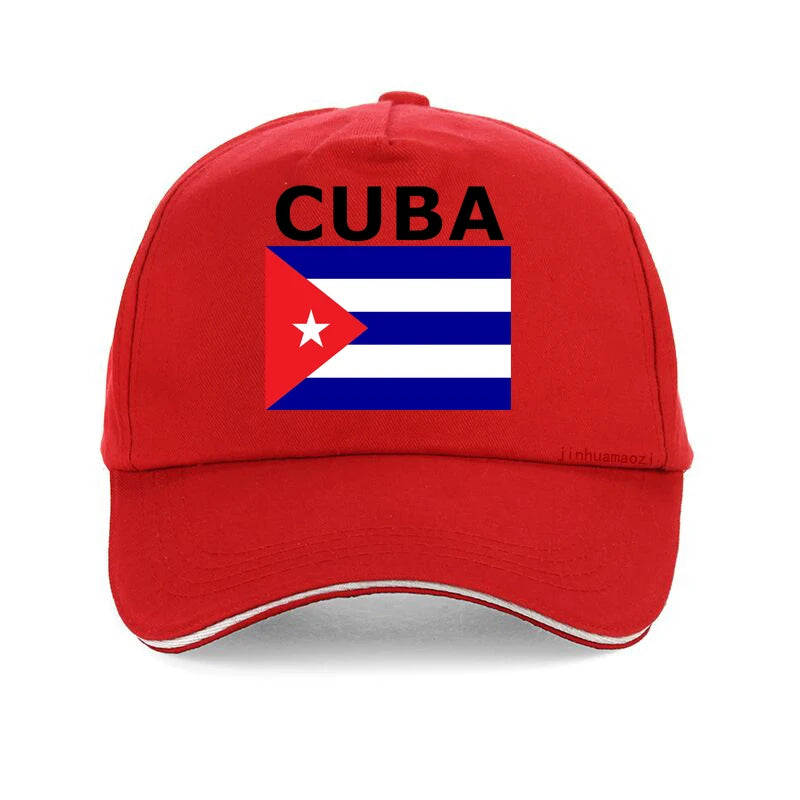 Cuba Unisex Washed Cotton Vintage Baseball Cap