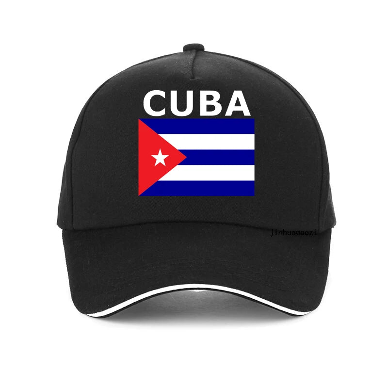 Cuba Unisex Washed Cotton Vintage Baseball Cap