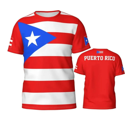 Puerto Rico Flag Badge Soccer T‑Shirt